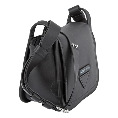 Prada Concept Medium Leather Crossbody- Black 1BD132_F0002_2BYA_V_OKO