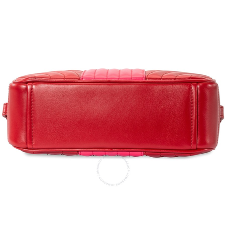 Prada Diagramme Leather Crossbody Bag- Red/Pink 1BH083 COB 2D91 EF0YQT