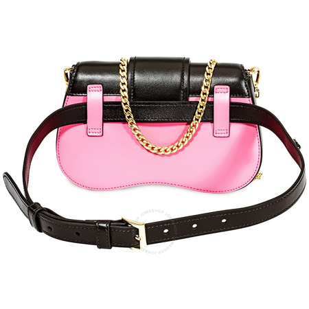 Prada Sidonie Leather Belt-Bag- Black/Pink 1BL021 OJH 2AIX EF0XDF