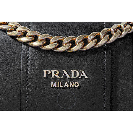 Prada Sidonie Leather Shoulder Bag- Black 1BD184_2AIX_F0002_V_UJO