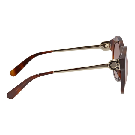 Ferragamo Salvatore Ferragamo Brown Geometric Ladies Sunglasses SF868SA SF868SA