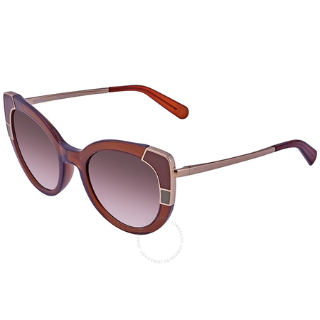 Ferragamo Brown Gradient Cat Eye Ladies Sunglasses SF890S 210 52