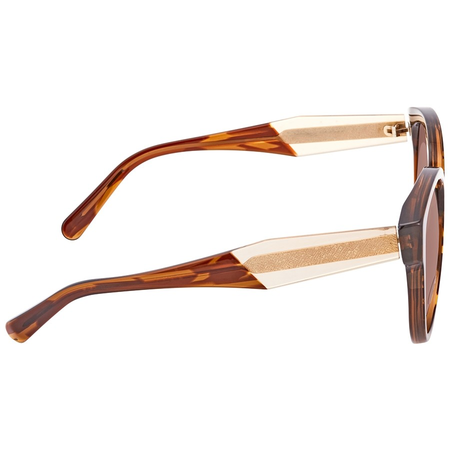 Ferragamo Brown Oval Ladies Sunglasses SF895SA29656