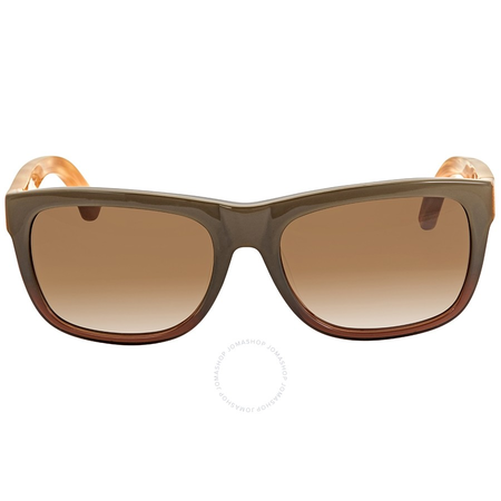 Ferragamo Gradient Brown Square Ladies Sunglasses SF858S52553