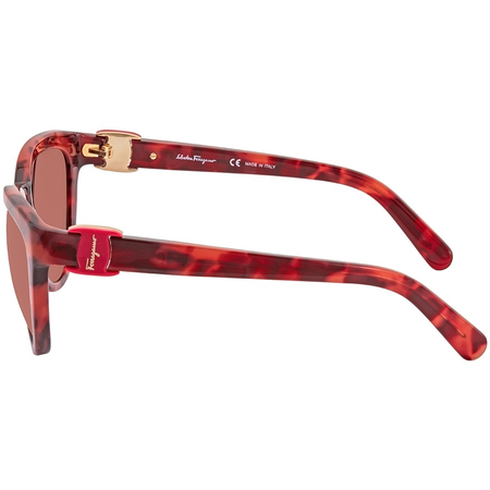Ferragamo Salvatore Ferragamo Red Geometric Ladies Sunglasses SF817S609 SF817S609