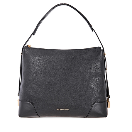Michael Kors Crosby Large Pebbled Leather Shoulder Bag - Black 30H8GCBL3L-001