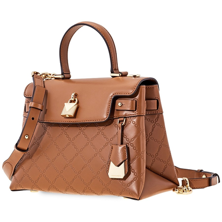 Michael Kors Gramercy Chain Embossed Satchel- Acorn 30S9GG7S2Y-203