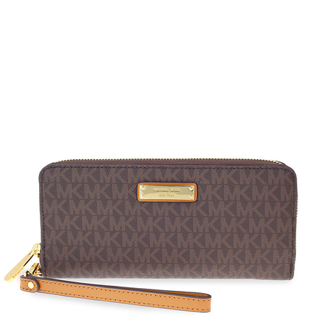 Michael Kors Jet Set Continental Wristlet - Brown 32S7GTTE9B-200