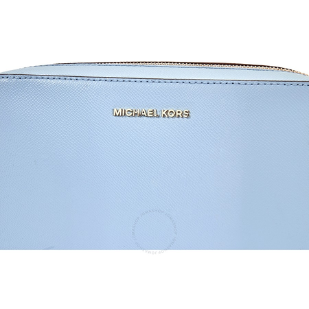 Michael Kors Jet Set Large Saffiano Leather Crossbody- Powder Blue 32T8TF5C4L-424