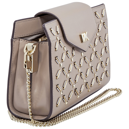 Michael Kors Medium Floral Leather Crossbody Clutch- Truffle 32H8TF5C8U-208
