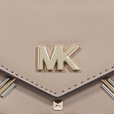 Michael Kors Medium Floral Leather Crossbody Clutch- Truffle 32H8TF5C8U-208