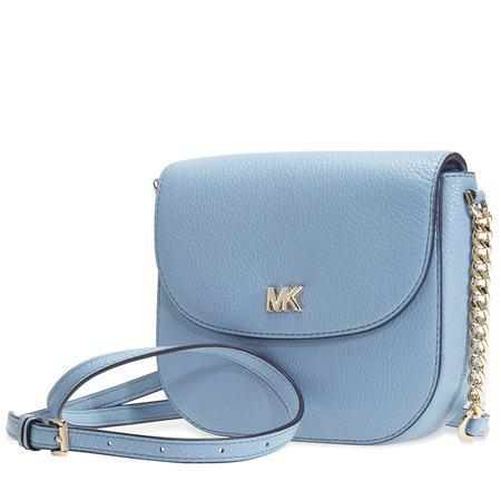 Michael Kors Mott Pebbled Leather Crossbody- Powder Blue 32T8TF5C0L-424