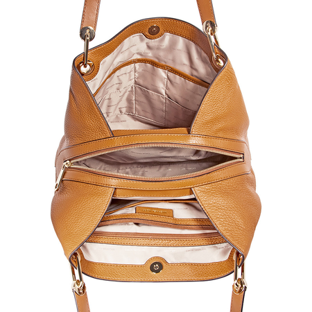 Michael Kors Raven Large Leather Shoulder Bag- Acorn 30H6GRXE3L-203