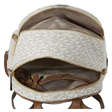 Michael Kors Rhea Medium Logo Print Backpack - Vanilla 30S7GEZB1B-150