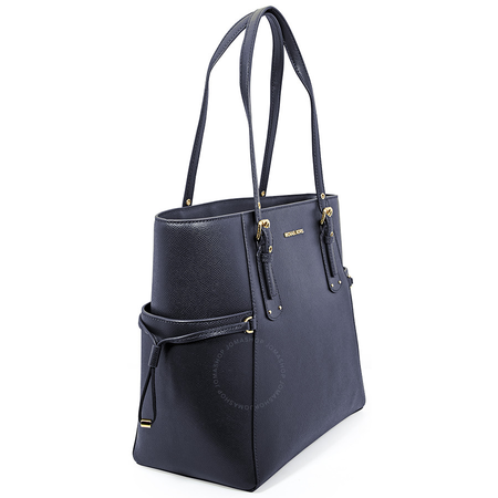 Michael Kors Voyager Textured Crossgrain Leather Tote- Admiral 30H7GV6T9L-414