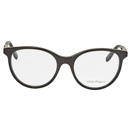 Ferragamo Black Gold Cateye Ladies Eyeglasses SF2805R152