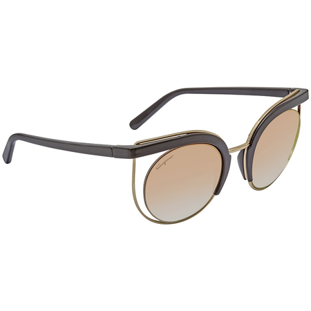 Ferragamo Brown Gradient Cat Eye Ladies Sunglasses SF909S 001 51