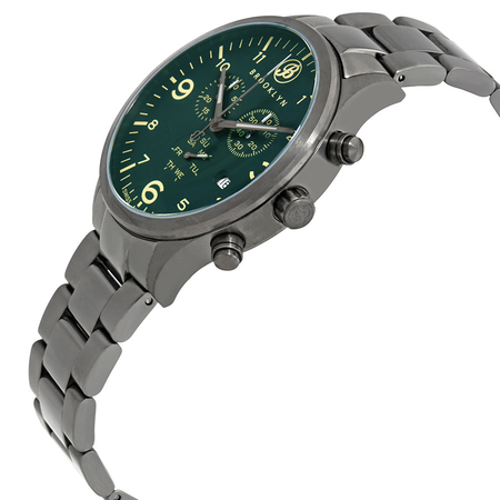 Brooklyn Watch Co. Bedford Brownstone Chronograph Green Dial Men's Watch 308-F-88-GMB