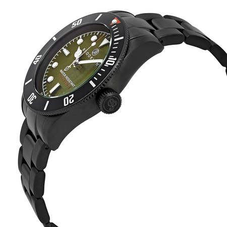 Brooklyn Watch Co. Black Eyed Pea Green Dial Men's Watch 306-D-88-BB-BLK