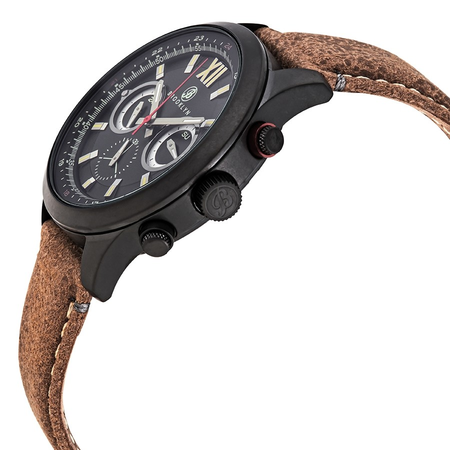 Brooklyn Watch Co. Stuyvesant Chronograph Quartz Black Dial Men's Watch BW-8128-BQ-01-LBRW