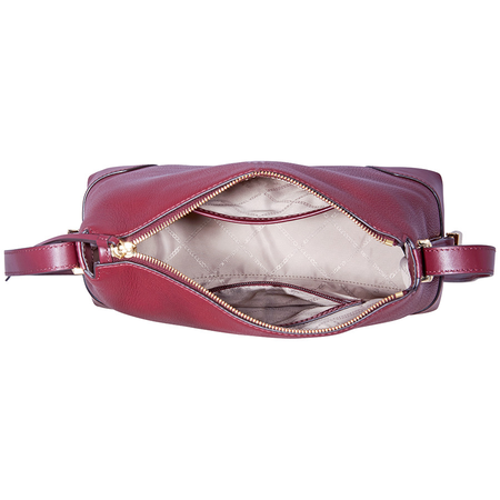 Michael Kors Crosby Medium Pebbled Leather Messenger Bag- Oxblood 30H8GCBM2L-610