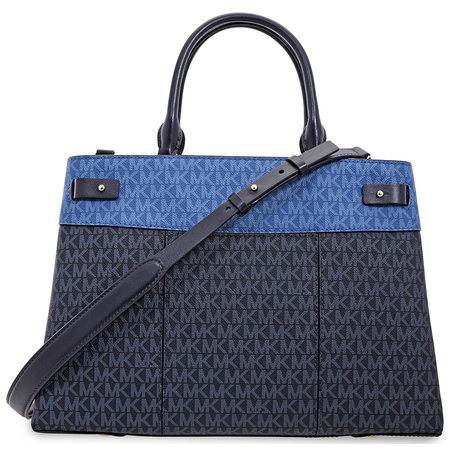 Michael Kors Gramercy Colorblock Large Satchel- Blue/Multi 30S9GG7S3B-415