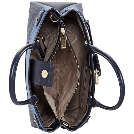 Michael Kors Gramercy Colorblock Large Satchel- Blue/Multi 30S9GG7S3B-415
