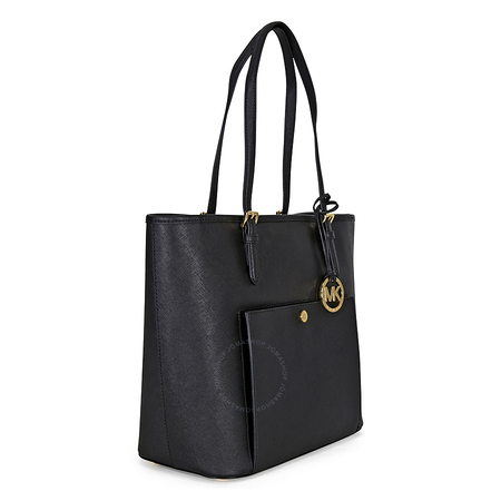 Michael Kors Jet Set Large Travel Saffiano Leather Tote - Black Large 30S6GTTT3L-001