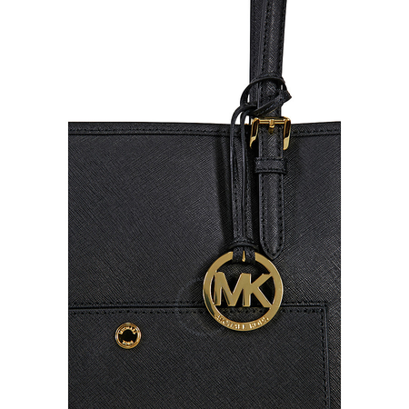 Michael Kors Jet Set Large Travel Saffiano Leather Tote - Black Large 30S6GTTT3L-001