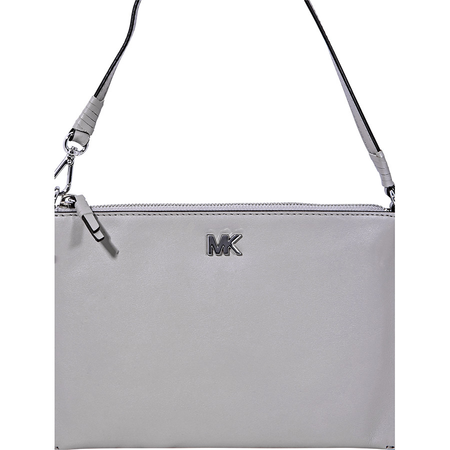 Michael Kors Medium Convertible Leather Pouch- Pearl Grey 32F8SF9U2L-081