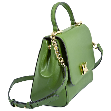 Michael Kors Mott Medium Leather Satchel- True Green 30S8GOXS2L-304