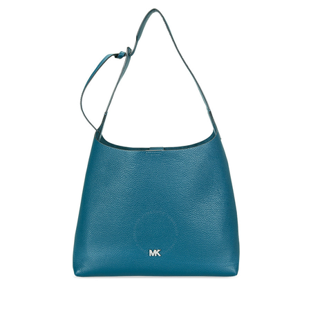 Michael Kors Pebbled Leather Shoulder Bag- Teal 30F8SX5H2L-402