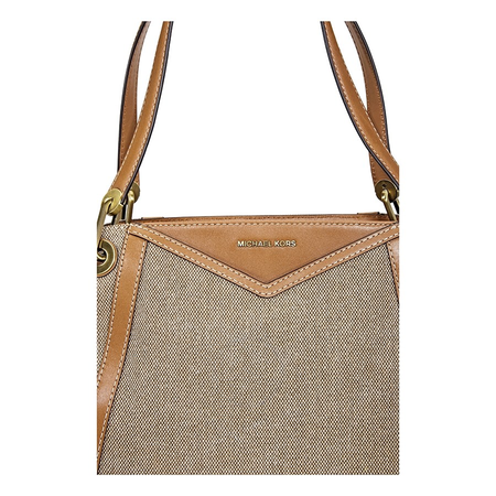 Michael Kors Raven Large Canvas Shoulder Tote- Natural 30H8BRXE7C-270