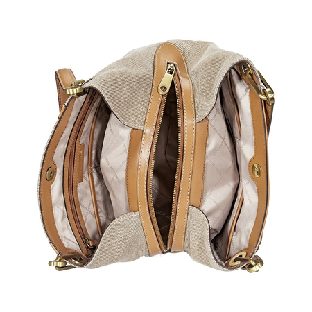 Michael Kors Raven Large Canvas Shoulder Tote- Natural 30H8BRXE7C-270