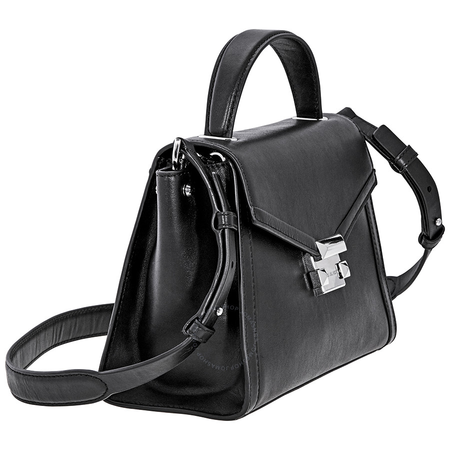 Michael Kors Whitney Medium Leather Satchel- Black 30T8SXIS2L-001