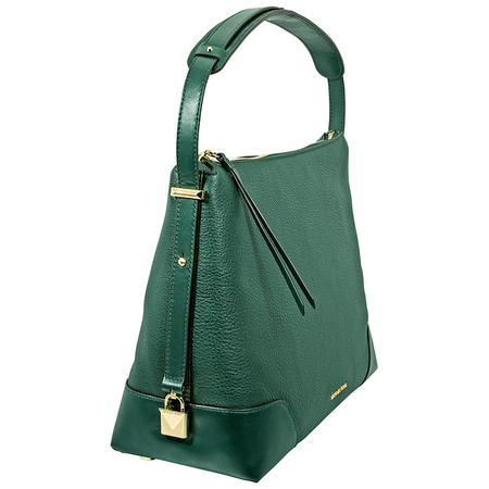 Michael Kors Crosby Large Pebbled Leather Shoulder Bag - Racing Green 30H8GCBL3L-305