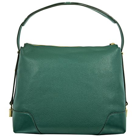 Michael Kors Crosby Large Pebbled Leather Shoulder Bag - Racing Green 30H8GCBL3L-305