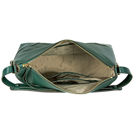 Michael Kors Crosby Large Pebbled Leather Shoulder Bag - Racing Green 30H8GCBL3L-305