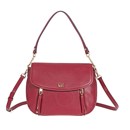 Michael Kors Evie Medium Learher Shoulder Bag- Maroon 30S8GZUF2L-550