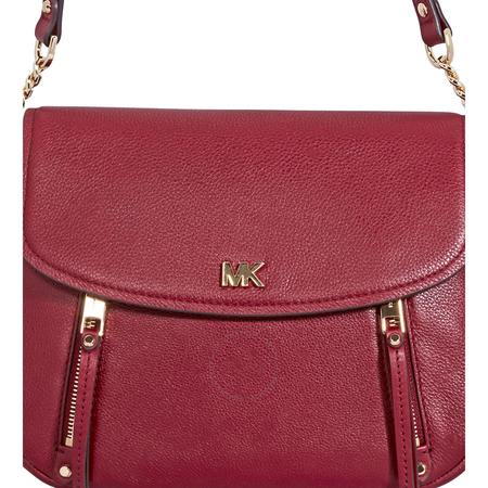 Michael Kors Evie Medium Learher Shoulder Bag- Maroon 30S8GZUF2L-550