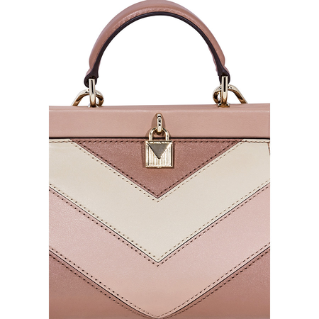 Michael Kors Gramercy Small Tri-Color Leather Satchel 30F8TZ6S1O-964