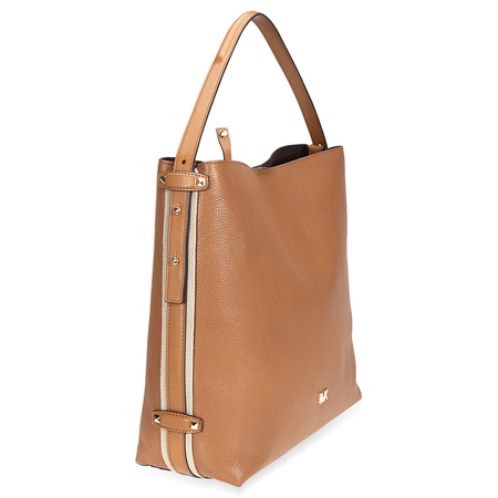 Michael Kors Griffin Large Pebbled Leather Shoulder Bag- Acorn 30T8GN7H7L-203