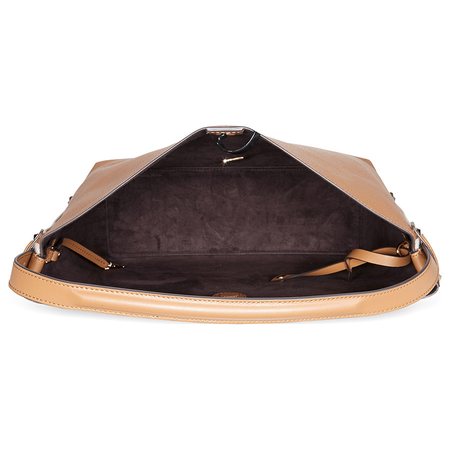 Michael Kors Griffin Large Pebbled Leather Shoulder Bag- Acorn 30T8GN7H7L-203