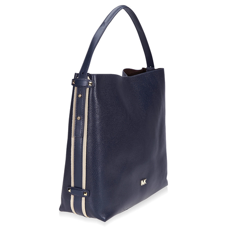 Michael Kors Griffin Large Pebbled Leather Shoulder Bag- Admiral 30T8GN7H7L-414