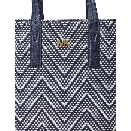 Michael Kors Junie Chevron Medium Tote-Admiral/ Optic White 30H8BX5T2U-423