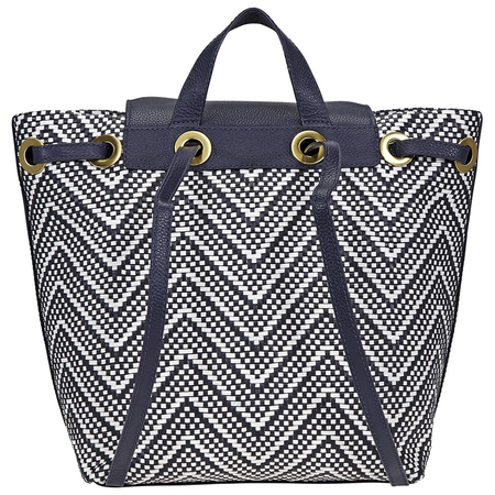 Michael Kors Junie Medium Woven Leather Backpack - ADMIRAL/OPWT 30H8BX5B2U-423