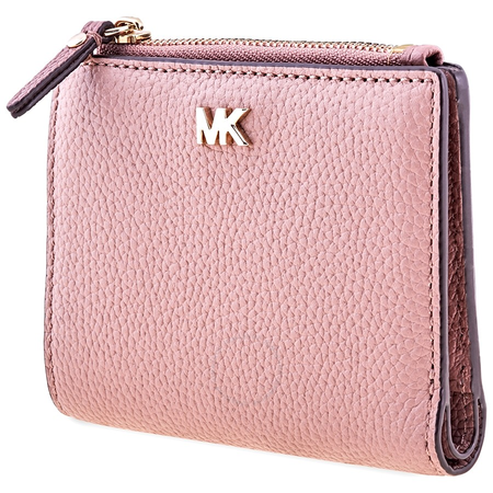Michael Kors Ladies Continental Wallet Mercer Beige/Rose Medium Snap Billfold 32F8TF6F2T-968