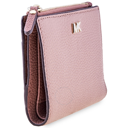Michael Kors Ladies Continental Wallet Mercer Beige/Rose Medium Snap Billfold 32F8TF6F2T-968