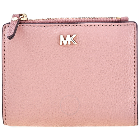 Michael Kors Ladies Continental Wallet Mercer Beige/Rose Medium Snap Billfold 32F8TF6F2T-968