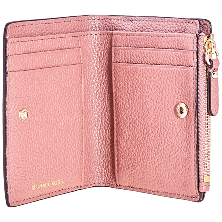 Michael Kors Ladies Continental Wallet Mercer Beige/Rose Medium Snap Billfold 32F8TF6F2T-968